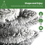 【FLASH SALE】4ft Premium RGB Snow Flocked Christmas Tree - Pre-Lit with Remote Control | UL Listed & Easy Setup